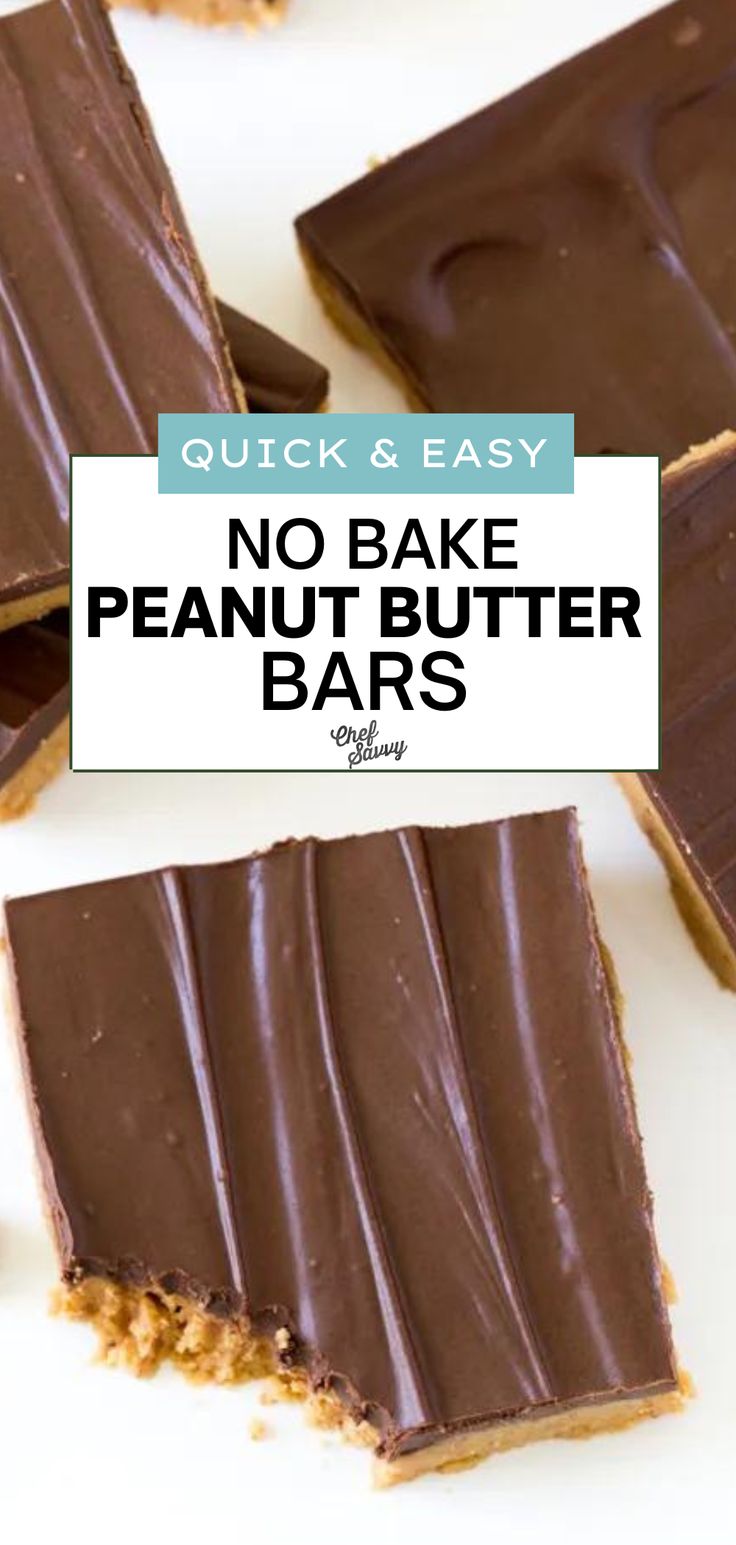 Easy 5-Ingredient No-Bake Peanut Butter Bars: Reese's Taste